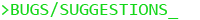 Bugs and Suggestions